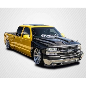 1999-2002 Chevrolet Silverado Dual Ram Air Carbon Fiber Hood - image 1