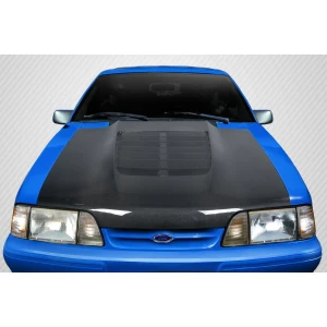 1987-1993 Ford Mustang GT500 V2 Carbon Fiber Hood - image 1