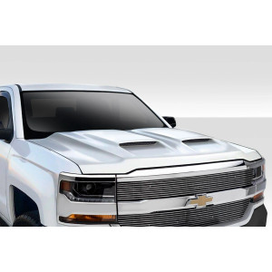 2016-2018 Chevrolet Silverado Dual Ram Air Hood - 1 Piece - image 1