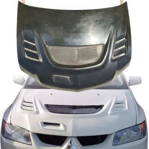 FRP GIAL Vented Hood > Mitsubishi Evolution EVO8 EVO9 2003-2006 - image 1