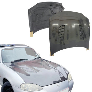 ModeloDrive Carbon Fiber CSPE Hood > Mazda Miata (NB) 1998-2005 - image 1