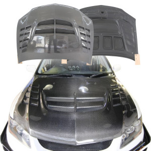 Carbon Fiber VOLT Hood > Mitsubishi Evolution EVO8 EVO9 2003-2006 - image 1