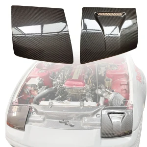 Carbon Fiber NACA Single Vent Headlight Covers > Nissan 240SX 1989-1994 - image 1