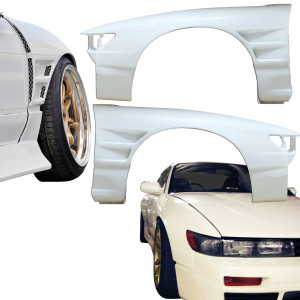 FRP DMA D1 40mm Wide Body Fenders (front) > Nissan Silvia (S13) 1989-1994 - image 1