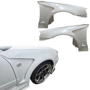 FRP DLUC Wide Body Fenders (front) 2pc > Nissan Skyline (R34) GTR 1999-2004 - image 1