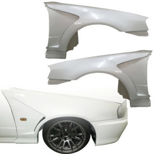 ModeloDrive FRP DLUC Wide Body Fenders (front) 2pc > Nissan Skyline (R34) GTR 1999-2004 - image 1 ModeloDrive FRP DLUC Wide Body Fenders (front) 2pc > Nissan Skyline (R34) GTR 1999-2004 - image 1
