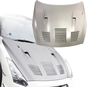ModeloDrive FRP GT Louvered Type-2 Hood > Nissan GTR R35 2009-2017 - image 1