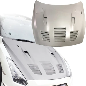 FRP GT Louvered Type-2 Hood > Nissan GTR R35 2009-2017 - image 1