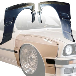 VSaero FRP TKYO Wide Body Fender Flares (front) 4pc 50mm > BMW 318i 1984-1992> 2dr Coupe - image 1