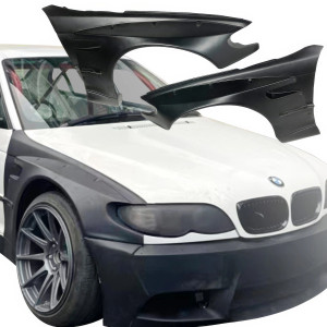 VSaero FRP TKYO V1 Wide Body Fender Flares (front) > BMW 325i 330i (E46) 2002-2005 > 4dr Sedan - image 1