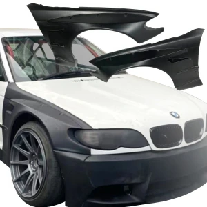 FRP TKYO V1 Wide Body Fender Flares (front) > BMW 325i 330i (E46) 2002-2005 > 4dr Sedan - image 1