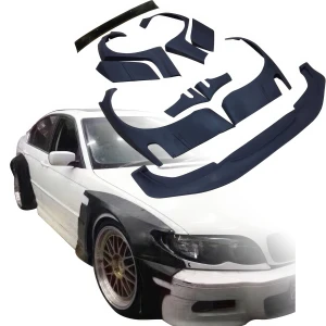 FRP TKYO V2 Wide Body Kit w Wing > BMW 325i 330i (E46) 2002-2005 > 4dr Sedan - image 1