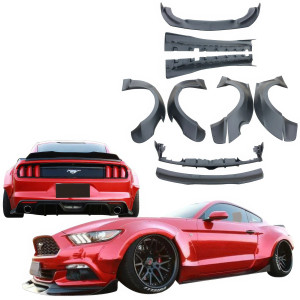 FRP RBOT Wide Body Kit /w Wing > Ford Mustang 2015-2017 - image 1