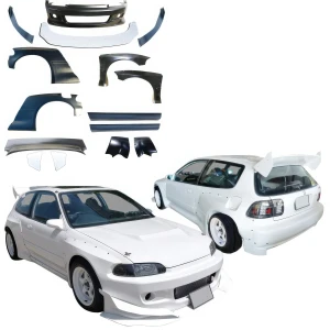 FRP TKYO Wide Body Kit w Wing 13pc > Honda Civic EG 1992-1995 > 3dr Hatchback - image 1