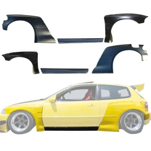 FRP TKYO Wide Body Fenders w Sides Kit > Honda Civic EG 1992-1995 > 3dr Hatchback - image 1