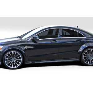 2014-2015 Mercedes CLA Class Black Series Look Wide Body Side Skirt Rocker Panels -2 Piece - image 1