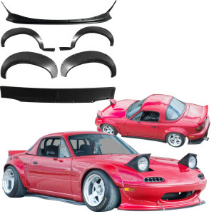 FRP TKYO Wide Body Kit w Wing 6pc > Mazda Miata MX-5 (NA) 1990-1997 - image 1