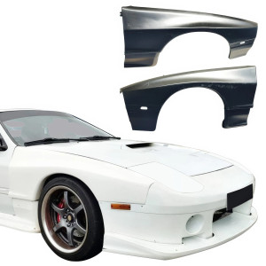 VSaero FRP TDES Wide Body Fenders (front) 25mm > Mazda RX-7 (FC3S) 1986-1992 - image 1