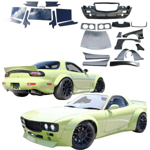 VSaero FRP TKYO Boss Wide Body Kit w Wing 17pc for Mazda RX-7 (FD3S) 1993-1997 - image 1 VSaero FRP TKYO Boss Wide Body Kit w Wing 17pc for Mazda RX-7 (FD3S) 1993-1997 - image 1