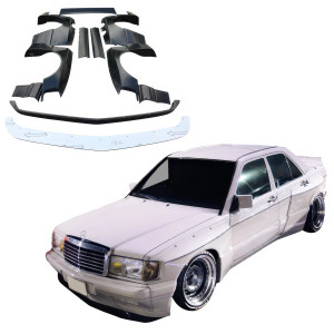 VSaero FRP TKYO Body Kit w Wing 13pc for Mercedes-Benz 190E (W201) 1988-1993 - image 1 VSaero FRP TKYO Body Kit w Wing 13pc for Mercedes-Benz 190E (W201) 1988-1993 - image 1