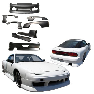 VSaero FRP BSPO Blister Wide Body Complete Kit 8pc > Nissan 240SX 1989-1994 > 3dr Hatch - image 1