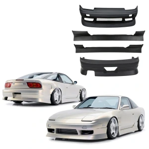 FRP URA v4 Body Kit 4pc > Nissan 240SX 1989-1994 > 3dr Hatch - image 1