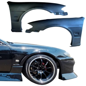 FRP MSPO S14.5 Conversion Fenders (front) > Nissan 240SX (S14) 1995-1998 - image 1