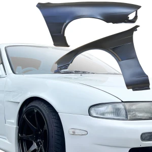 FRP MSPO Wide Body Fenders (front) 25mm > Nissan 240SX (S14) 1995-1996 - image 1