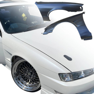 FRP MSPO Wide Body Fenders (front) 25mm > Nissan 240SX (S14) 1997-1998 - image 1