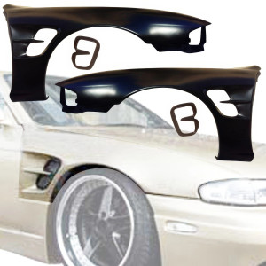 VSaero FRP SMAD Wide Body Fenders (front) 30mm > Nissan 240SX (S14) 1995-1996 - image 1