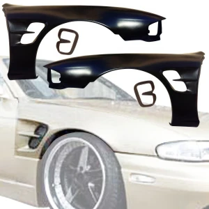 FRP SMAD Wide Body Fenders (front) 30mm > Nissan 240SX (S14) 1995-1996 - image 1