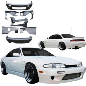 VSaero FRP TKYO v1 Wide Body Kit 8pc > Nissan 240SX (S14) 1995-1996 - image 1