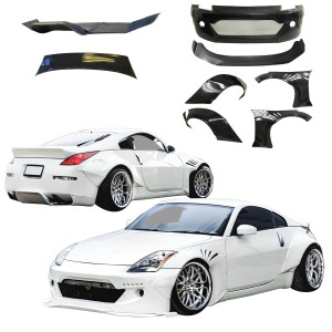 VSaero FRP TKYO Wide Body Kit w Wing 10pc > Nissan 350Z (Z33) 2003-2008 - image 1
