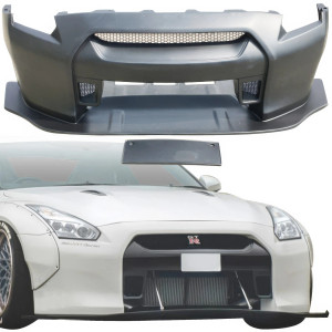 FRP LBPE v1 Wide Body Front Bumper w Lip > Nissan GT-R GTR (R35) 2009-2017 - image 1