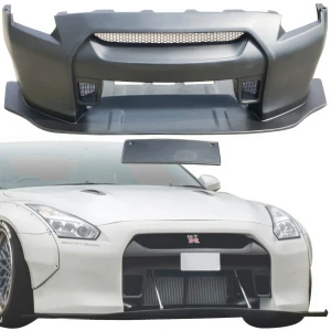 FRP LBPE v1 Wide Body Front Bumper w Lip > Nissan GT-R GTR (R35) 2009-2017 - image 1