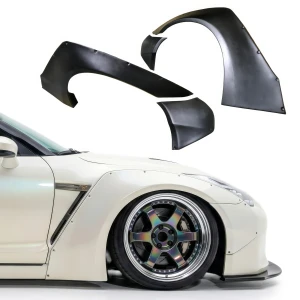 FRP LBPE v1 Wide Body Fender Flares (front) 4pc > Nissan GT-R GTR (R35) 2009-2017 - image 1