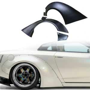 FRP LBPE v1 Wide Body Fender Flares (rear) 4pc > Nissan GT-R GTR (R35) 2009-2017 - image 1