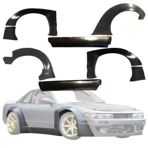 FRP TKYO v2 Wide Body Flares & Side Skirts 6pc > Nissan Silvia (S13) 1989-1994 > 2dr Coupe - image 1
