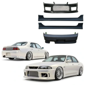 FRP MSPO v2 Front Bumper > Nissan Skyline (R33) GTS 1993-1998 > 2/4dr - image 1