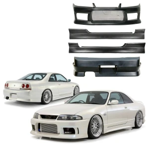 FRP MSPO v2 Body Kit 4pc > Nissan Skyline (R33) GTS 1993-1995 > 2dr Coupe - image 1