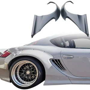 FRP TKYO v2 Wide Body Fender Flares (rear) 100mm > Porsche Cayman (987) 2006-2008 - image 1