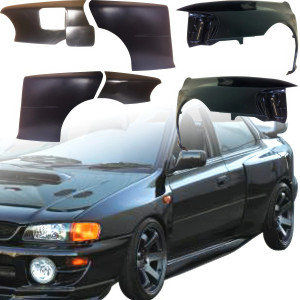 VSaero FRP MAT 22B Wide Body Fenders Set 7pc for Subaru Impreza (GC8) 1993-2001 > 4dr Sedan - image 1 VSaero FRP MAT 22B Wide Body Fenders Set 7pc for Subaru Impreza (GC8) 1993-2001 > 4dr Sedan - image 1