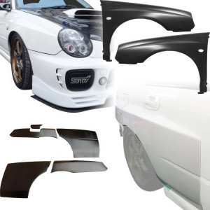 FRP LSPO WRC Wide Body Fenders 7pc > Subaru Impreza WRX 2002-2003 > 4dr Sedan - image 1