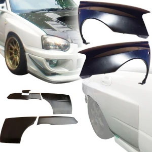 FRP LSPO WRC Wide Body Fenders 7pc > Subaru Impreza WRX 2004-2005 > 4dr Sedan - image 1
