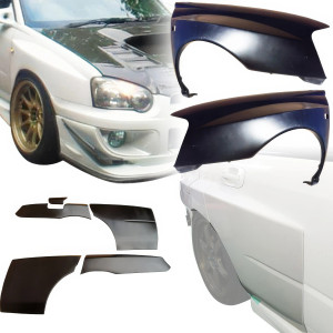 VSaero FRP LSPO WRC Wide Body Fenders 7pc > Subaru Impreza WRX 2004-2005 > 4dr Sedan - image 1