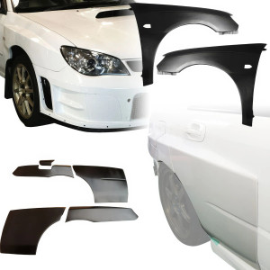 VSaero FRP LSPO WRC Wide Body Fenders 7pc > Subaru Impreza WRX 2006-2007 > 4dr Sedan - image 1
