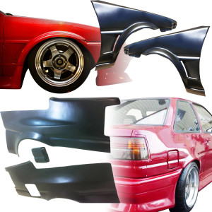 FRP ORI Wide Body Fenders Set 4pc 20/40mm > Toyota Corolla (AE86) Trueno 1984-1987 > 2dr Coupe - image 1