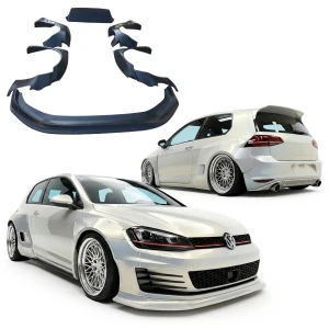 FRP TKYO Wide Body Kit w Wing 8pc > Volkswagen Golf MK7 2015-2018 - image 1