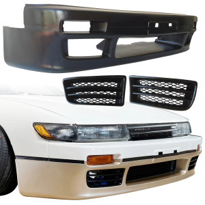 VSaero Urethane AERO Front Bumper w Grilles > Nissan Silvia (S13) 1989-1994 - image 1