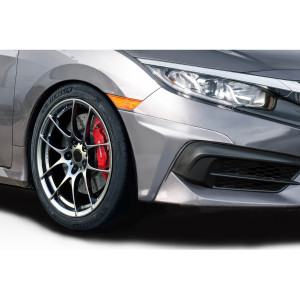 2016-2018 Honda Civic 2DR 4DR Duraflex HFP Look Front Lip Add On - 2 Piece (S) - image 1